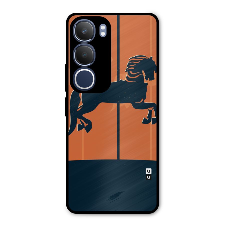 Horse Metal Back Case for Vivo Y29