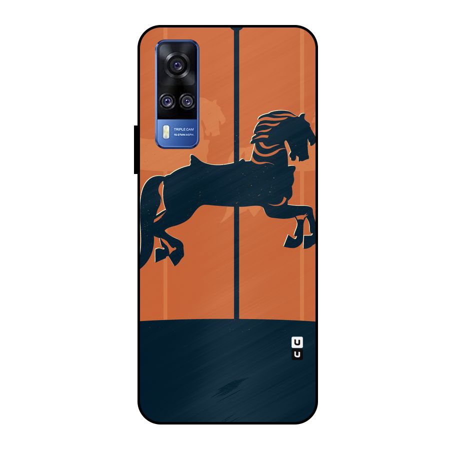 Horse Metal Back Case for Vivo Y51