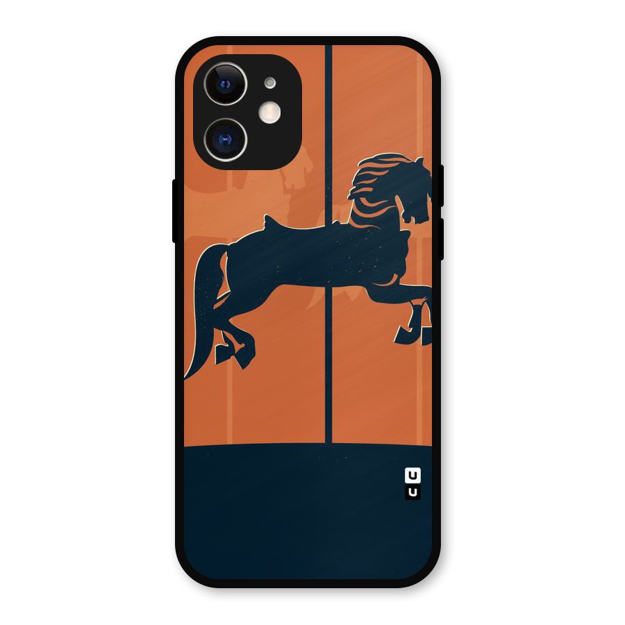 Horse Metal Back Case for iPhone 12