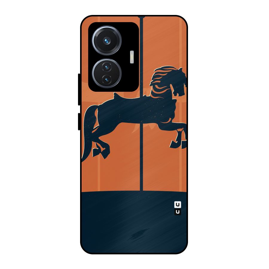 Horse Metal Back Case for iQOO Z6 44W