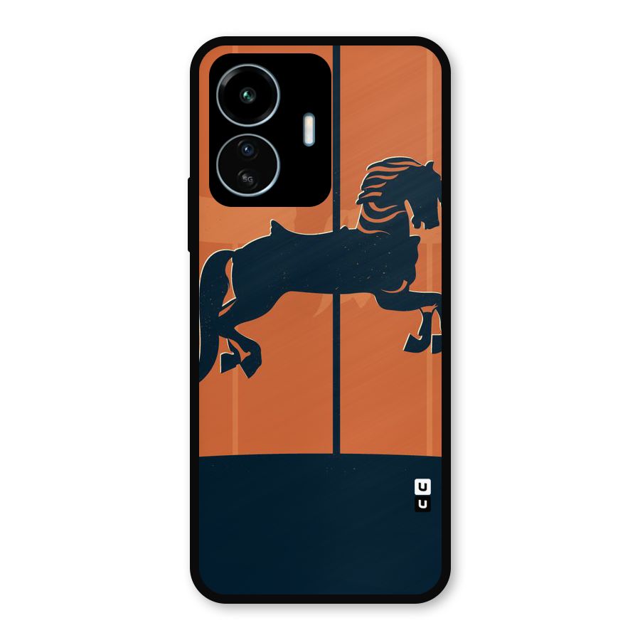 Horse Metal Back Case for vivo iQOO Z6 Lite 5G