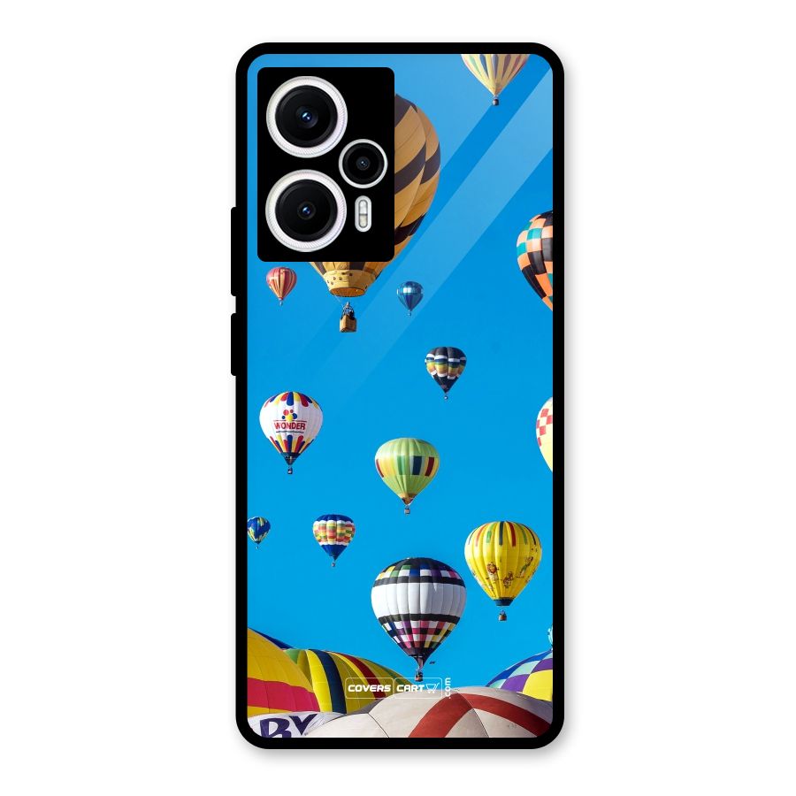 Hot Air Baloons Glass Back Case for Poco F5
