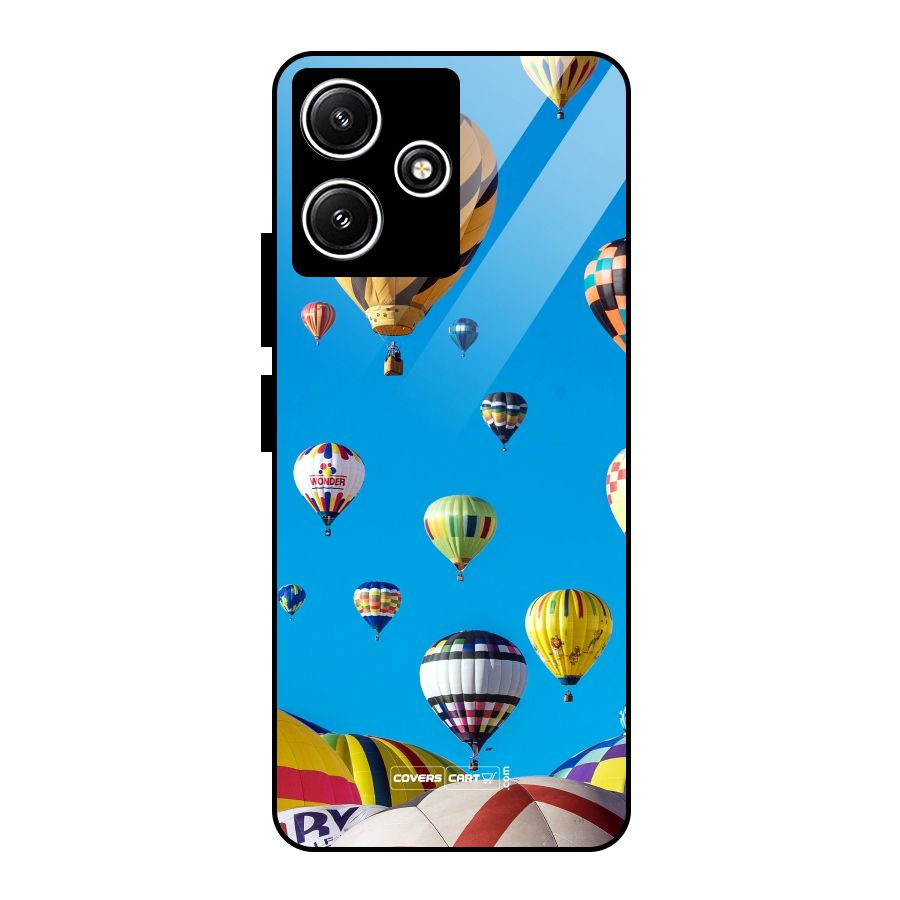 Hot Air Baloons Glass Back Case for Poco M6 Pro