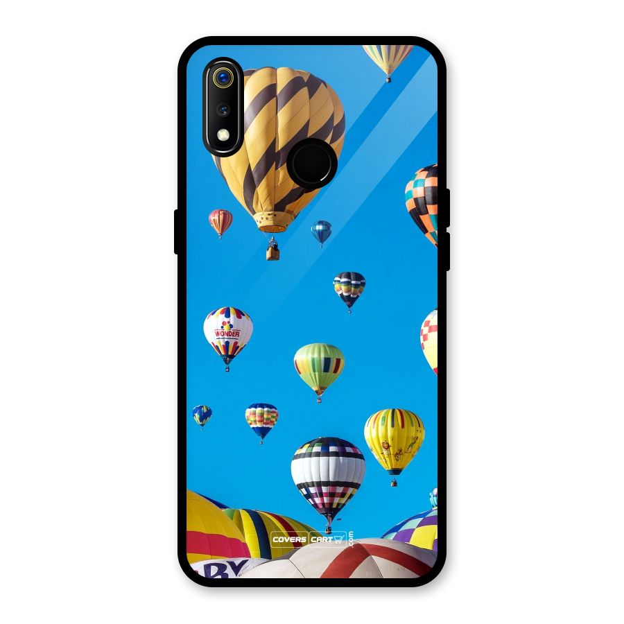 Hot Air Baloons Glass Back Case for Realme 3
