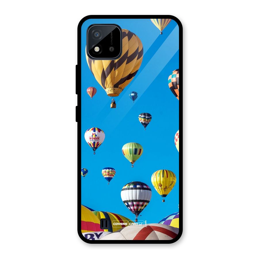 Hot Air Baloons Glass Back Case for Realme C11 2021