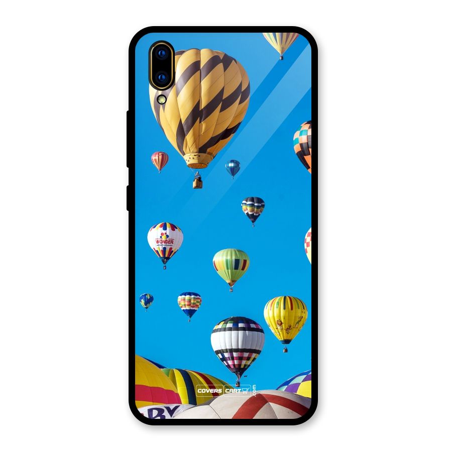 Hot Air Baloons Glass Back Case for Vivo V11 Pro
