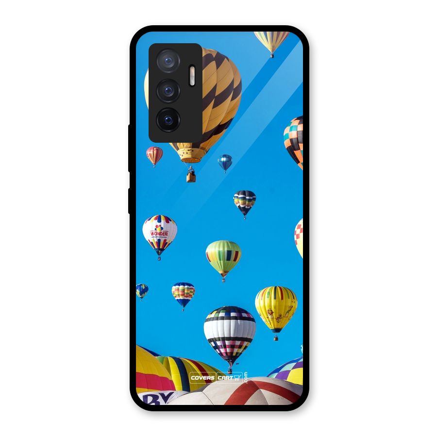 Hot Air Baloons Glass Back Case for Vivo V23e