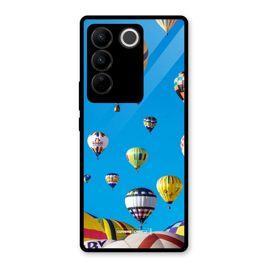 Hot Air Baloons Glass Back Case for Vivo V27