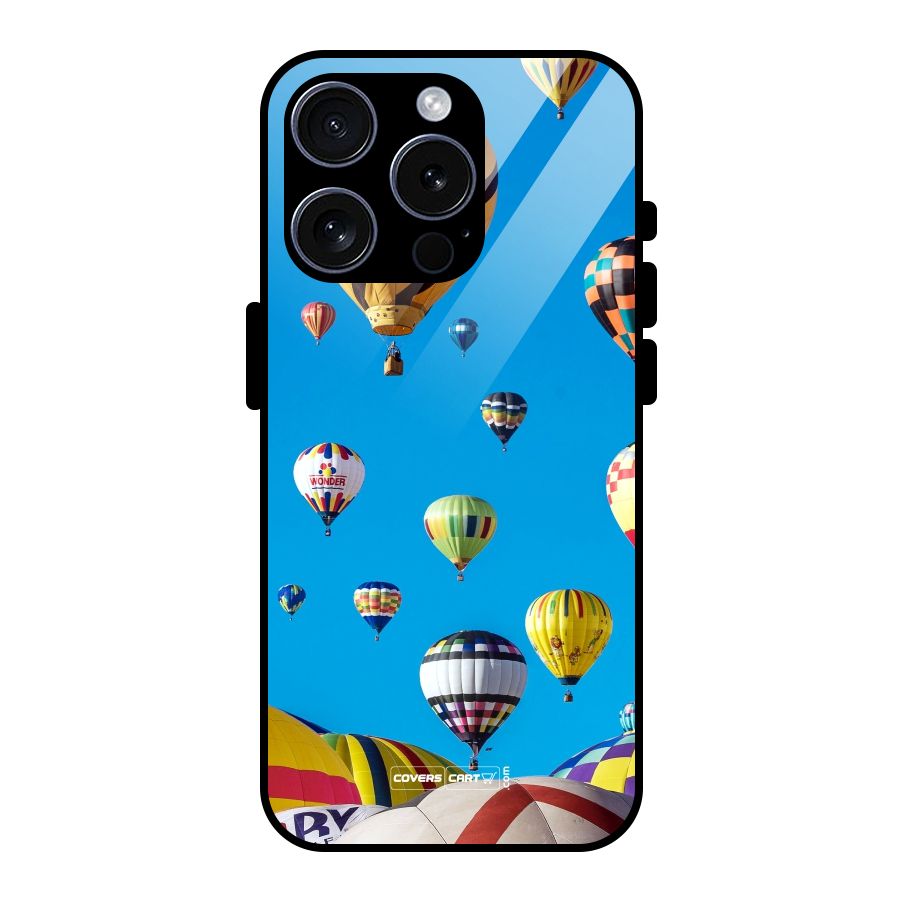Hot Air Baloons Glass Back Case for iPhone 15 Pro