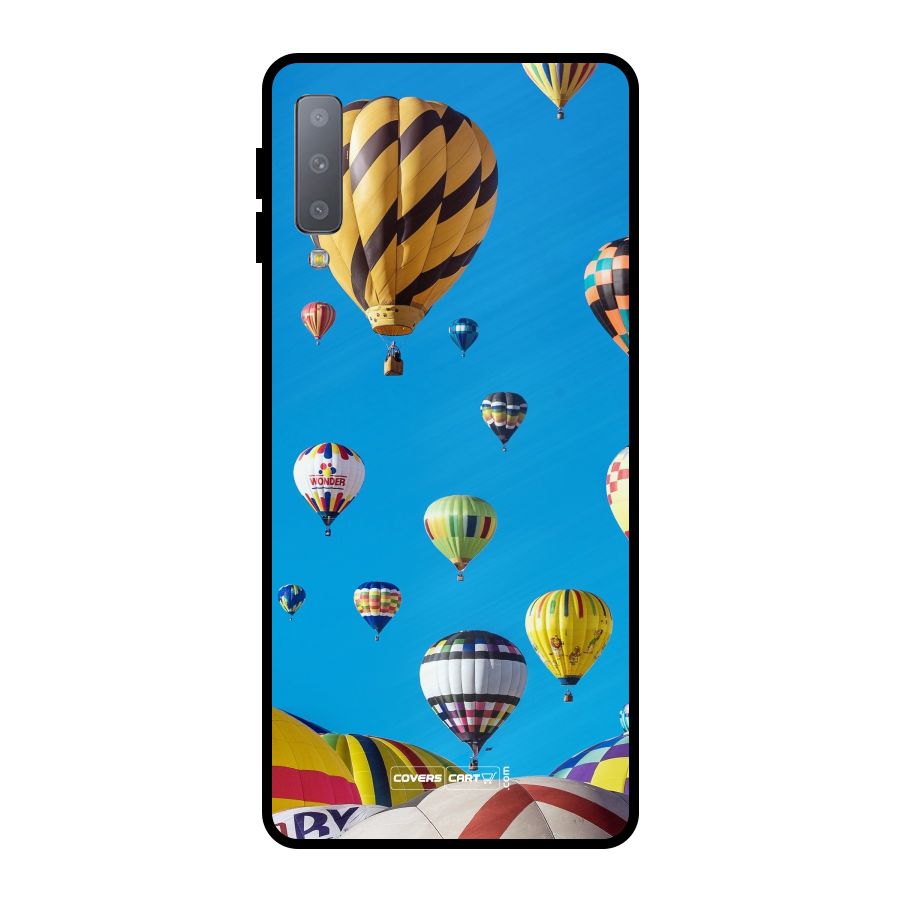 Hot Air Baloons Metal Back Case for Galaxy A7 (2018)