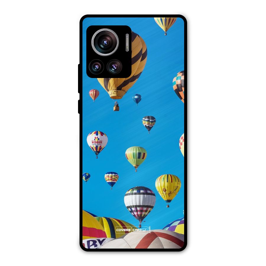 Hot Air Baloons Metal Back Case for Motorola Edge 30 Ultra