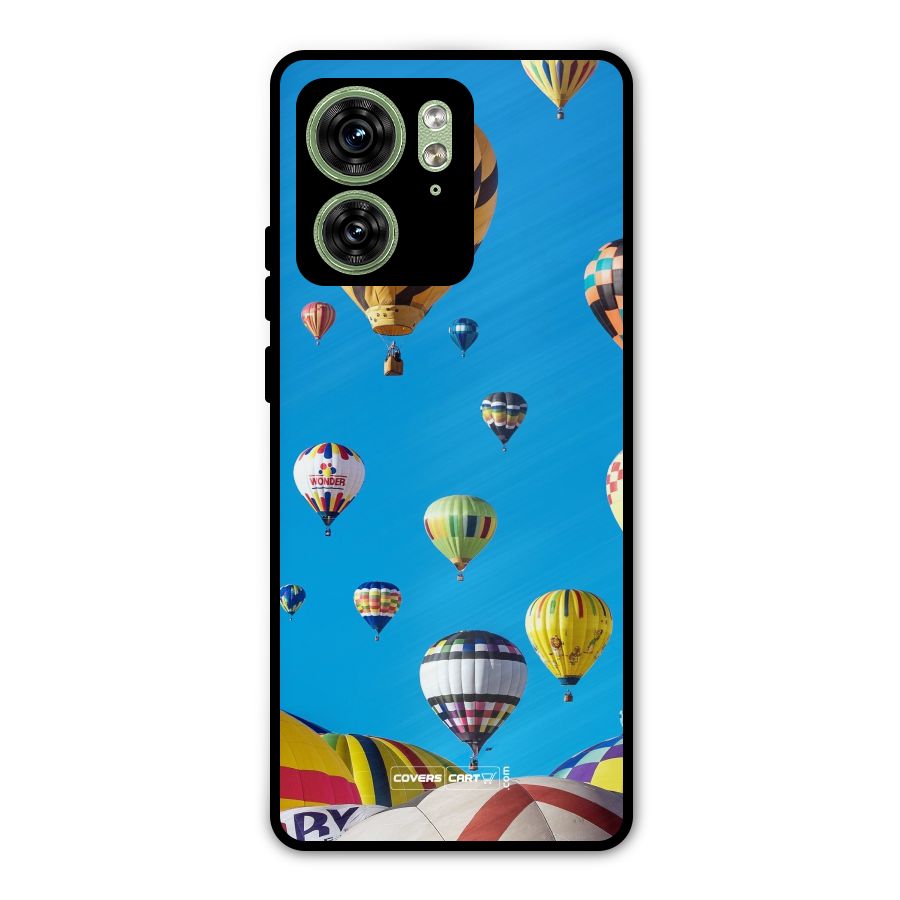 Hot Air Baloons Metal Back Case for Motorola Edge 40 5G