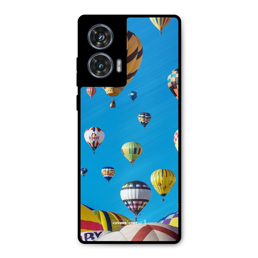 Hot Air Baloons Metal Back Case for Motorola Edge 50 Fusion