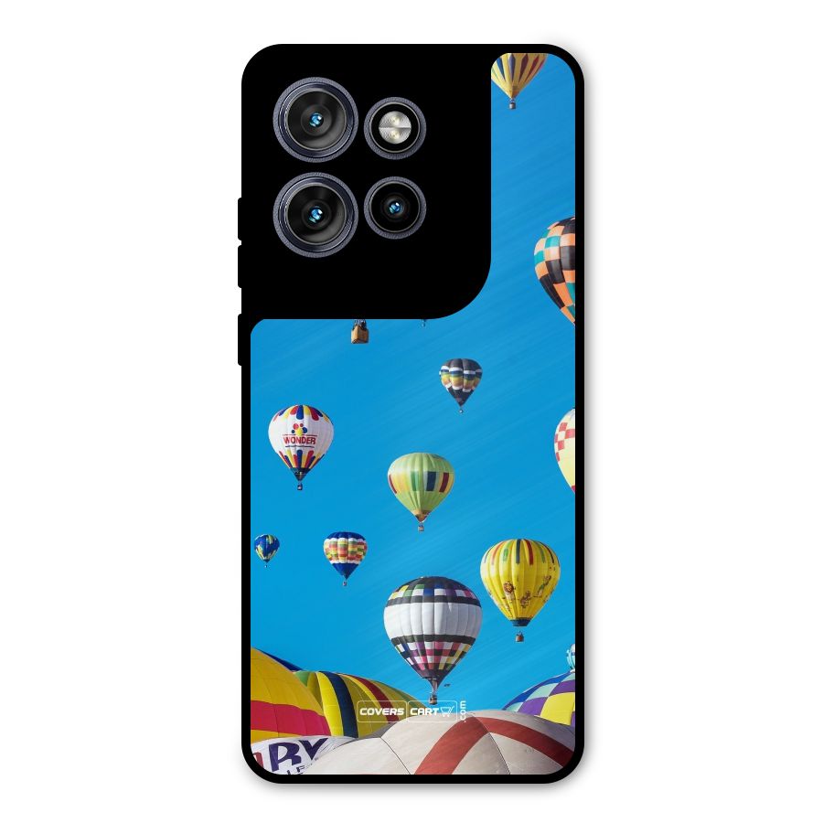 Hot Air Baloons Metal Back Case for Motorola Edge 50 Neo