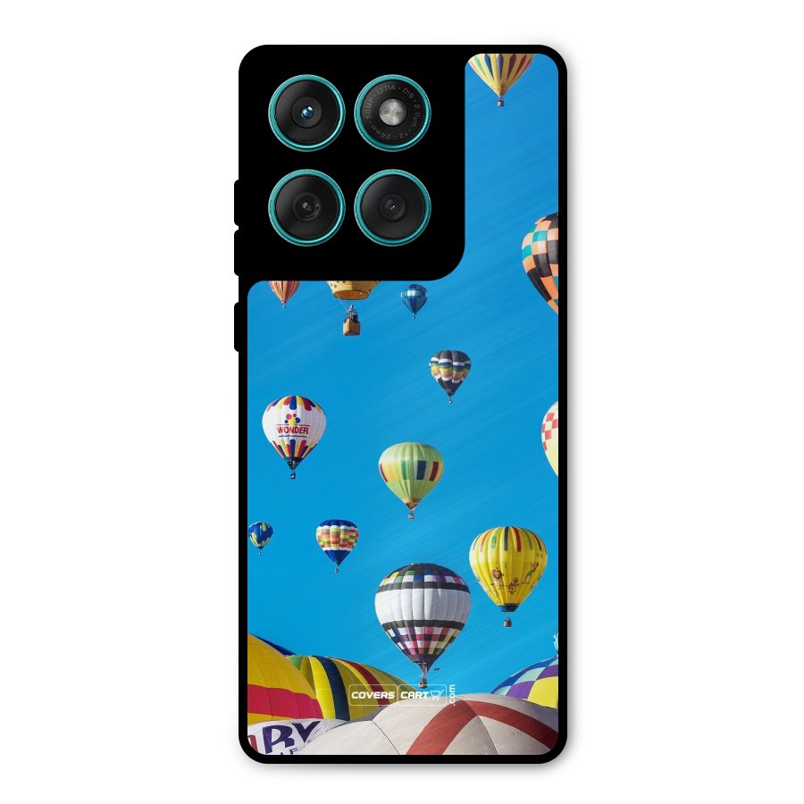 Hot Air Baloons Metal Back Case for Motorola Edge 60