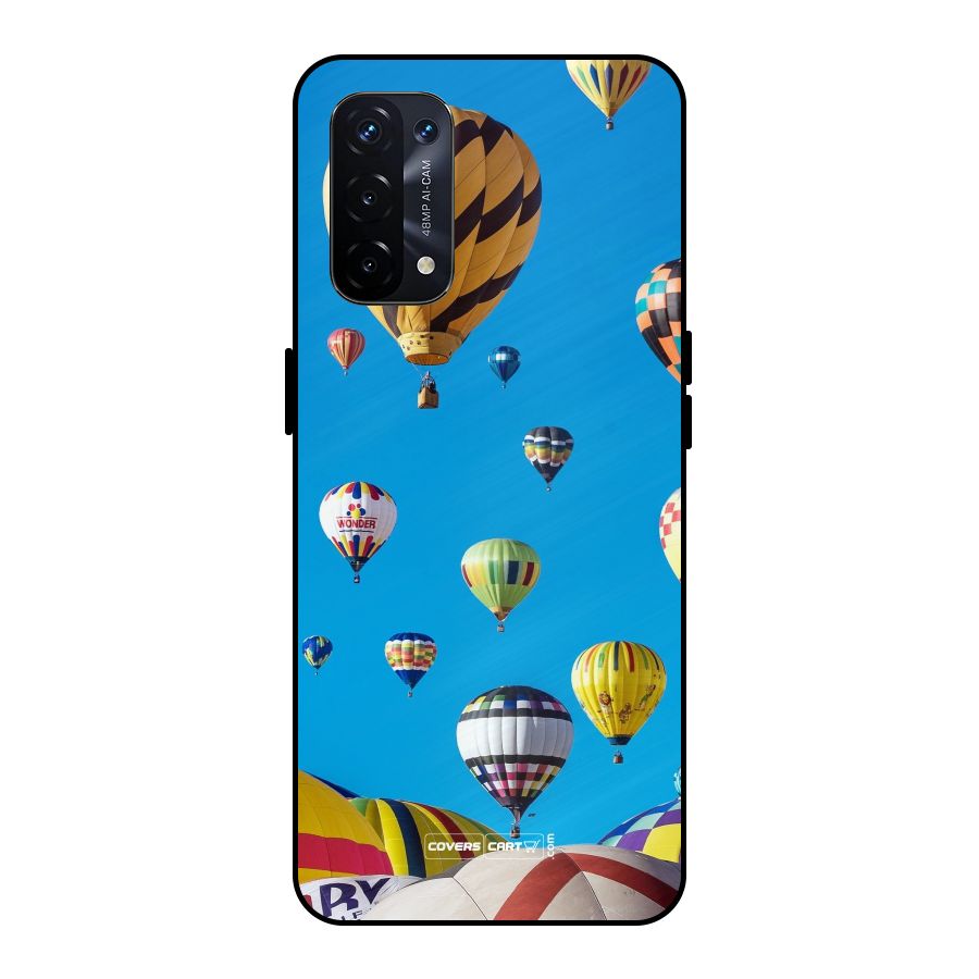 Hot Air Baloons Metal Back Case for Oppo A74 5G