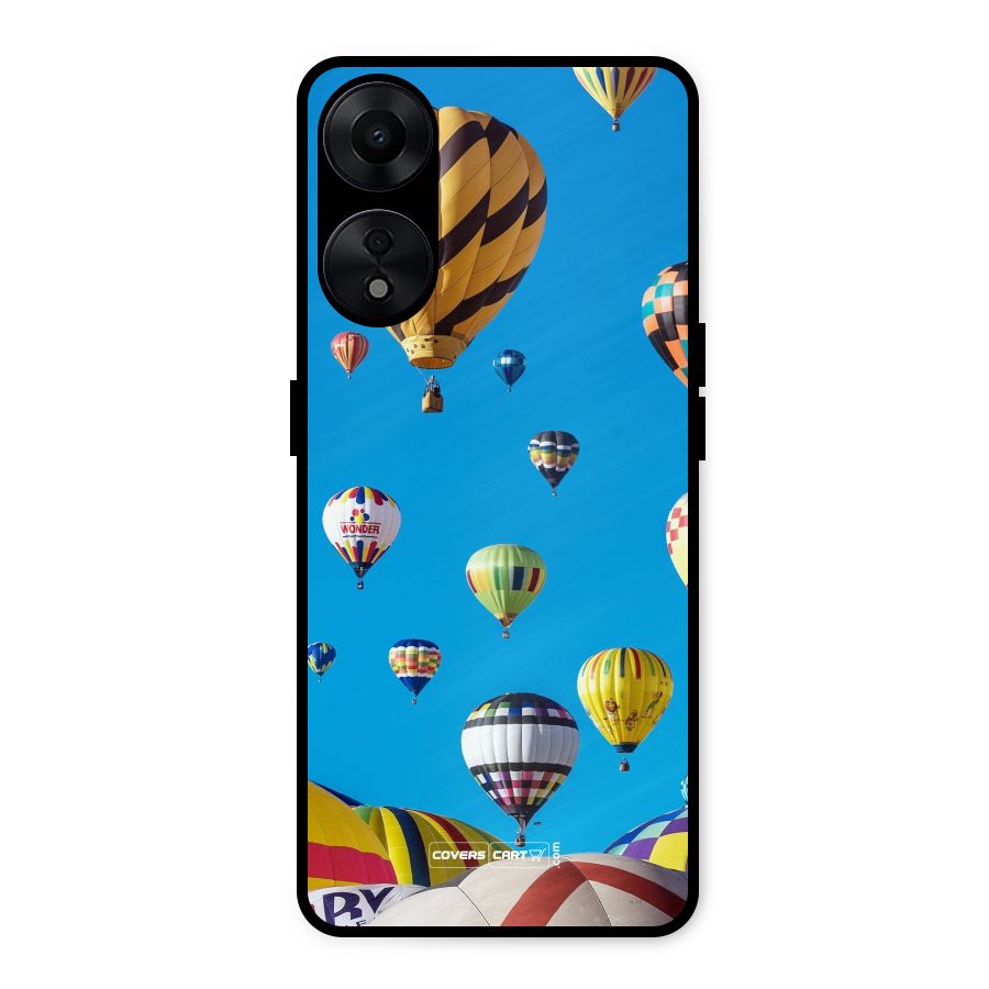 Hot Air Baloons Metal Back Case for Oppo A78 5G
