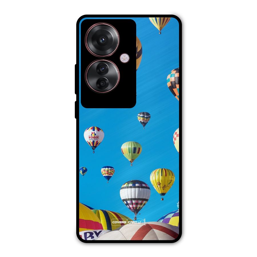 Hot Air Baloons Metal Back Case for Oppo F25 Pro