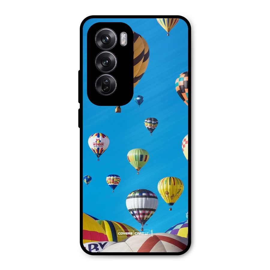 Hot Air Baloons Metal Back Case for Oppo Reno12 Pro