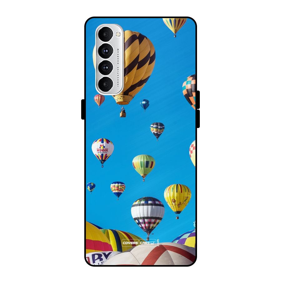 Hot Air Baloons Metal Back Case for Oppo Reno4 Pro