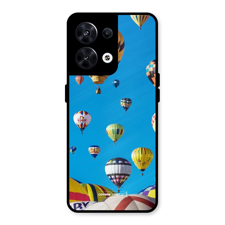 Hot Air Baloons Metal Back Case for Oppo Reno8 5G