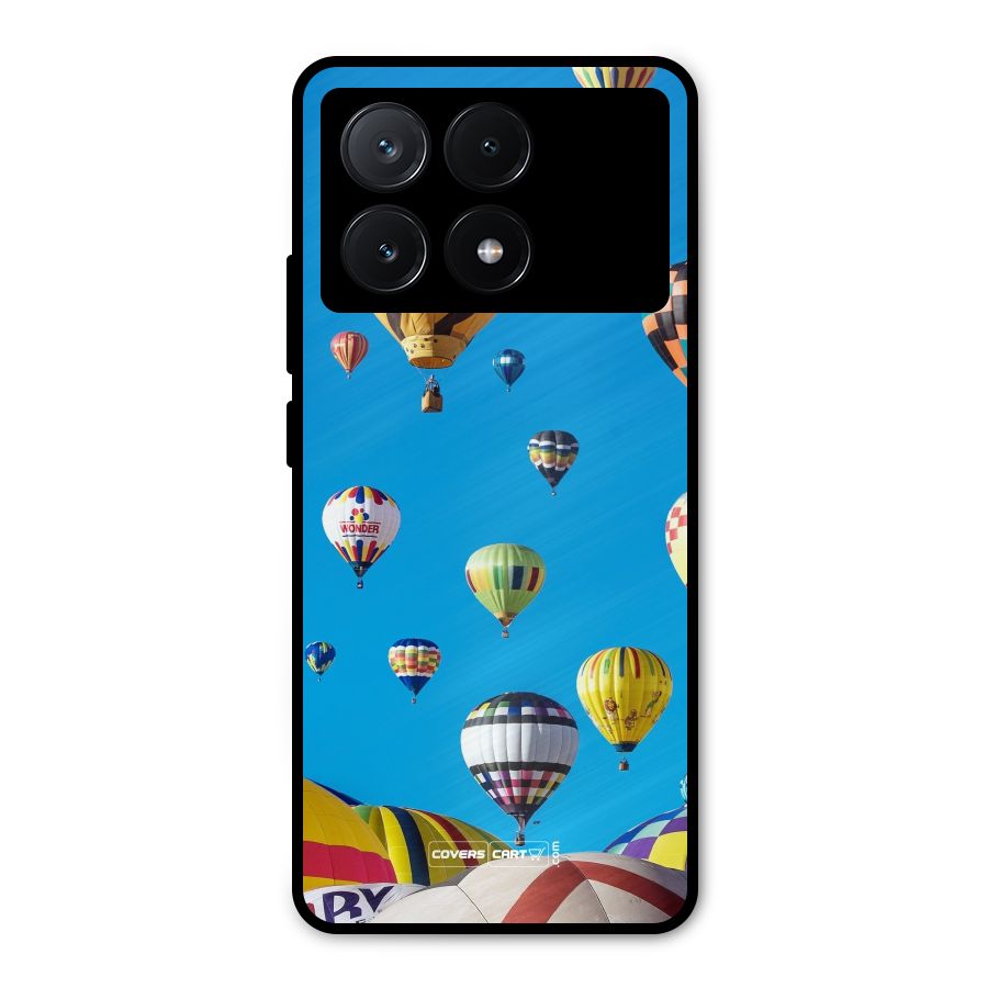 Hot Air Baloons Metal Back Case for Poco X6 Pro