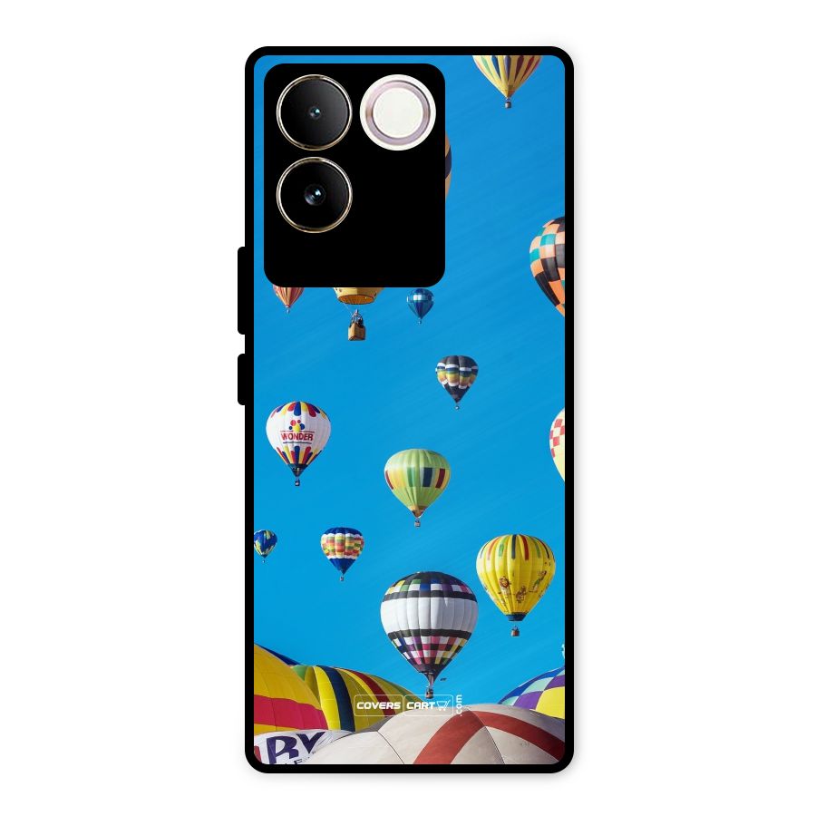 Hot Air Baloons Metal Back Case for Vivo T2 Pro