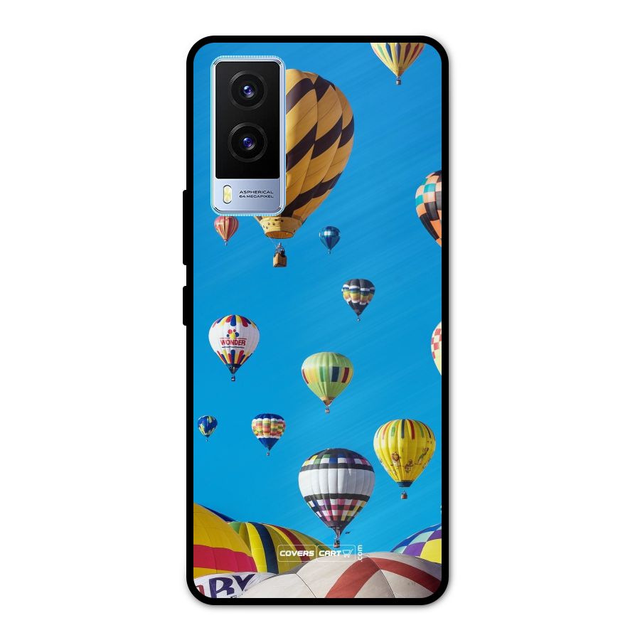 Hot Air Baloons Metal Back Case for Vivo V21e 5G