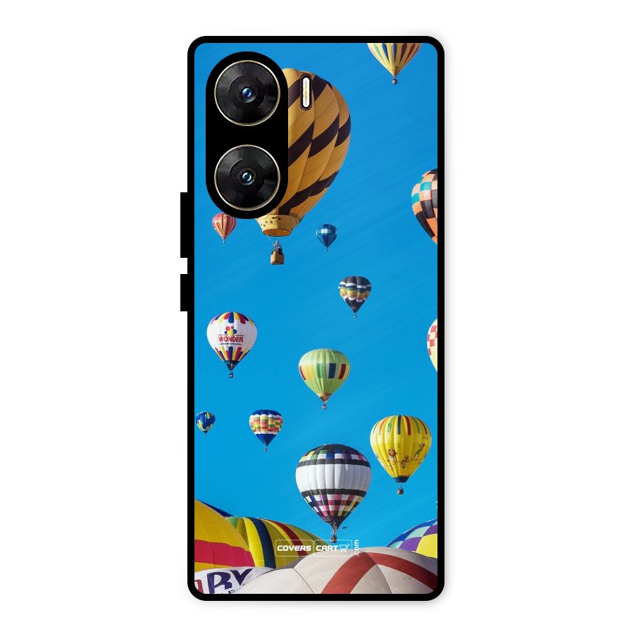 Hot Air Baloons Metal Back Case for Vivo V29e