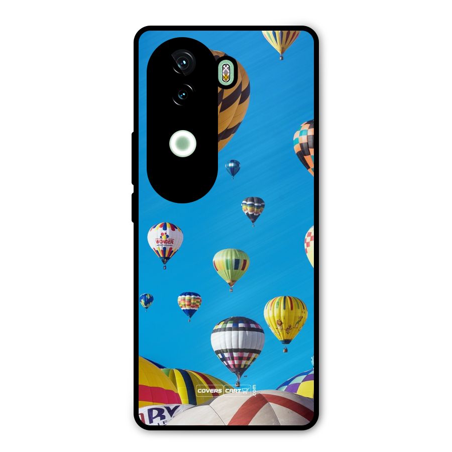 Hot Air Baloons Metal Back Case for iQOO Z9s