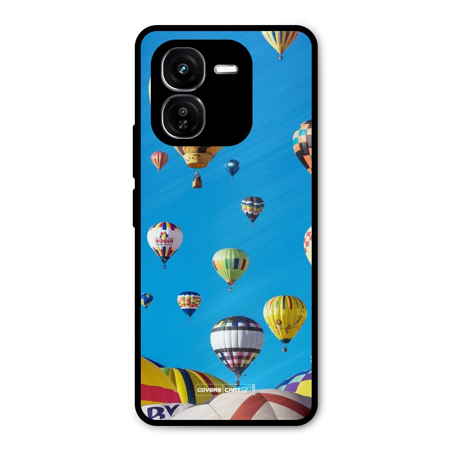 Hot Air Baloons Metal Back Case for iQOO Z9x
