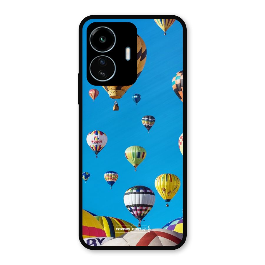 Hot Air Baloons Metal Back Case for vivo iQOO Z6 Lite 5G