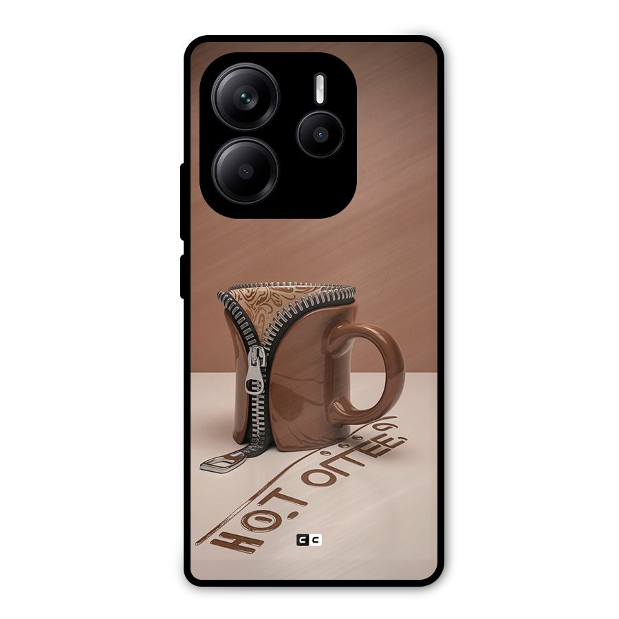 Hot Coffee Metal Back Case for Redmi Note 14 5G