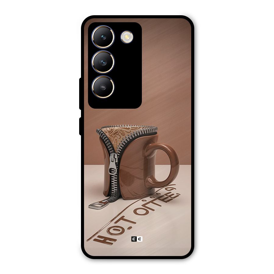 Hot Coffee Metal Back Case for Vivo T3 5G