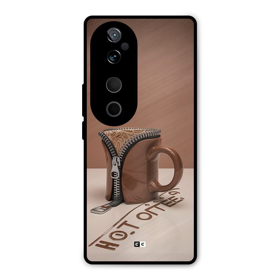Hot Coffee Metal Back Case for Vivo T3 Ultra
