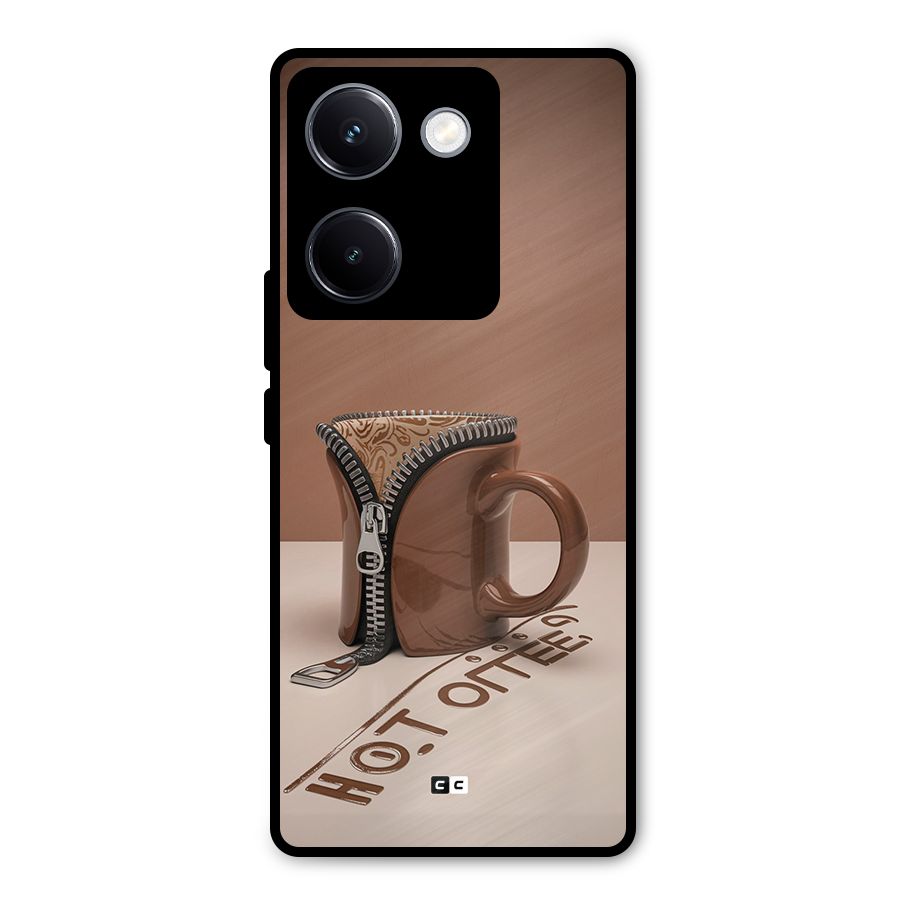 Hot Coffee Metal Back Case for Vivo Y300 Plus