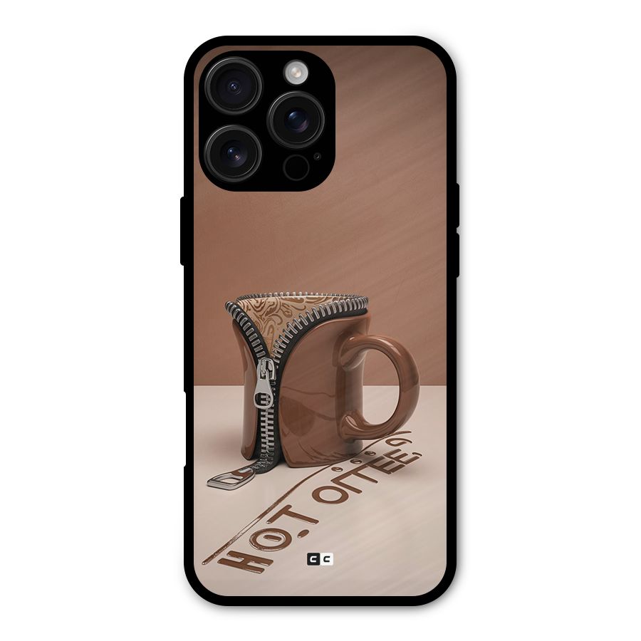 Hot Coffee Metal Back Case for iPhone 16 Pro Max