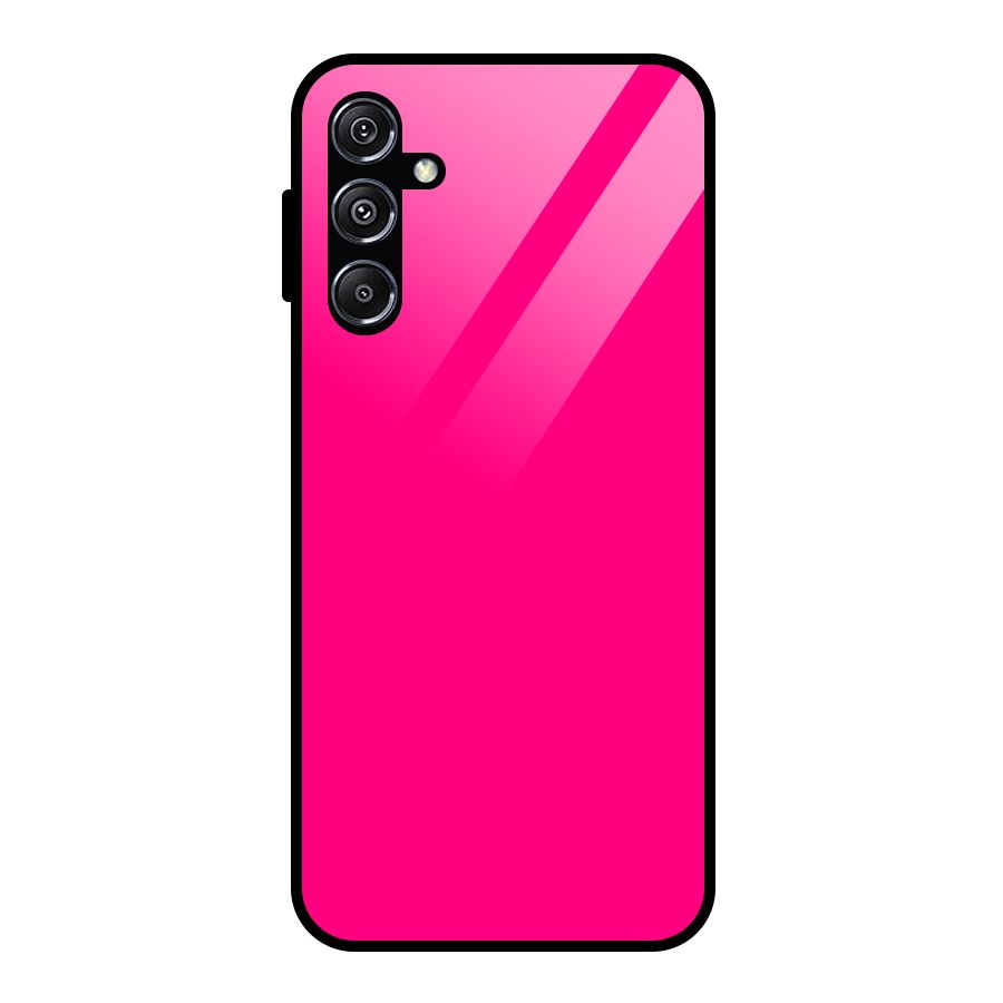 Hot Pink Glass Back Case for Galaxy M34 5G