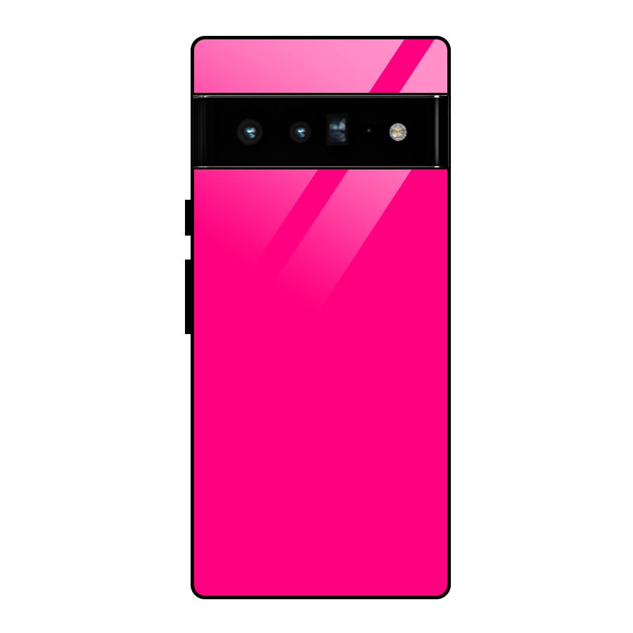 Hot Pink Glass Back Case for Google Pixel 6 Pro