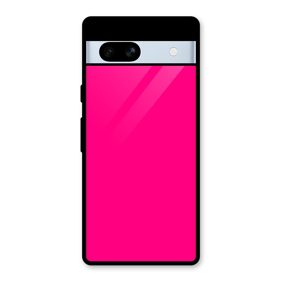 Hot Pink Glass Back Case for Google Pixel 7a