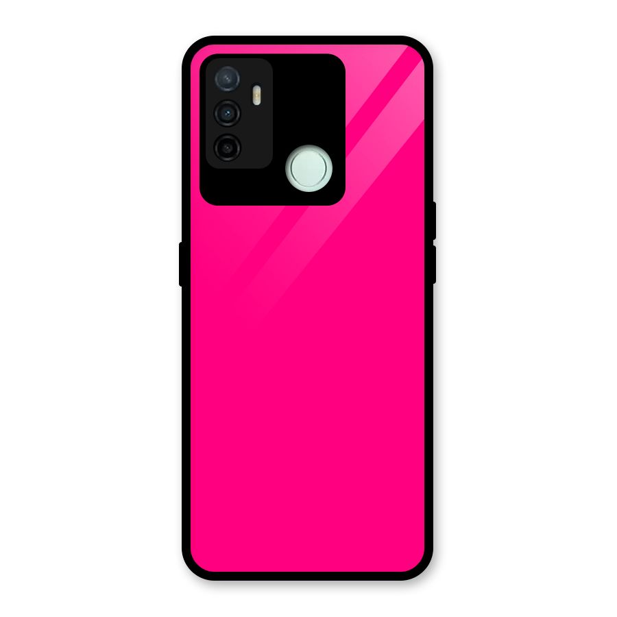 Hot Pink Glass Back Case for Oppo A53
