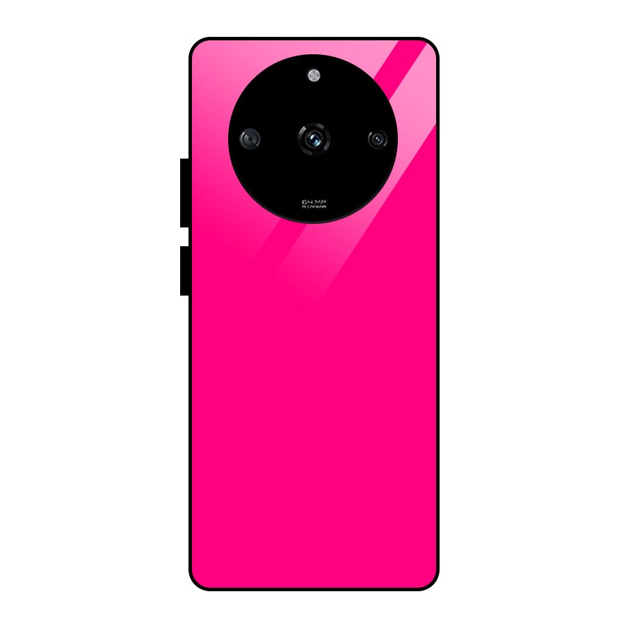 Hot Pink Glass Back Case for Realme Narzo 60 5G