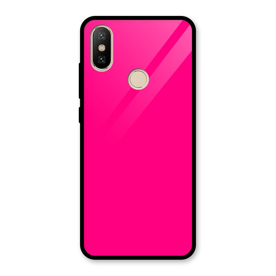 Hot Pink Glass Back Case for Redmi A2