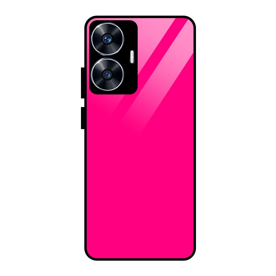 Hot Pink Glass Back Case for realme C55