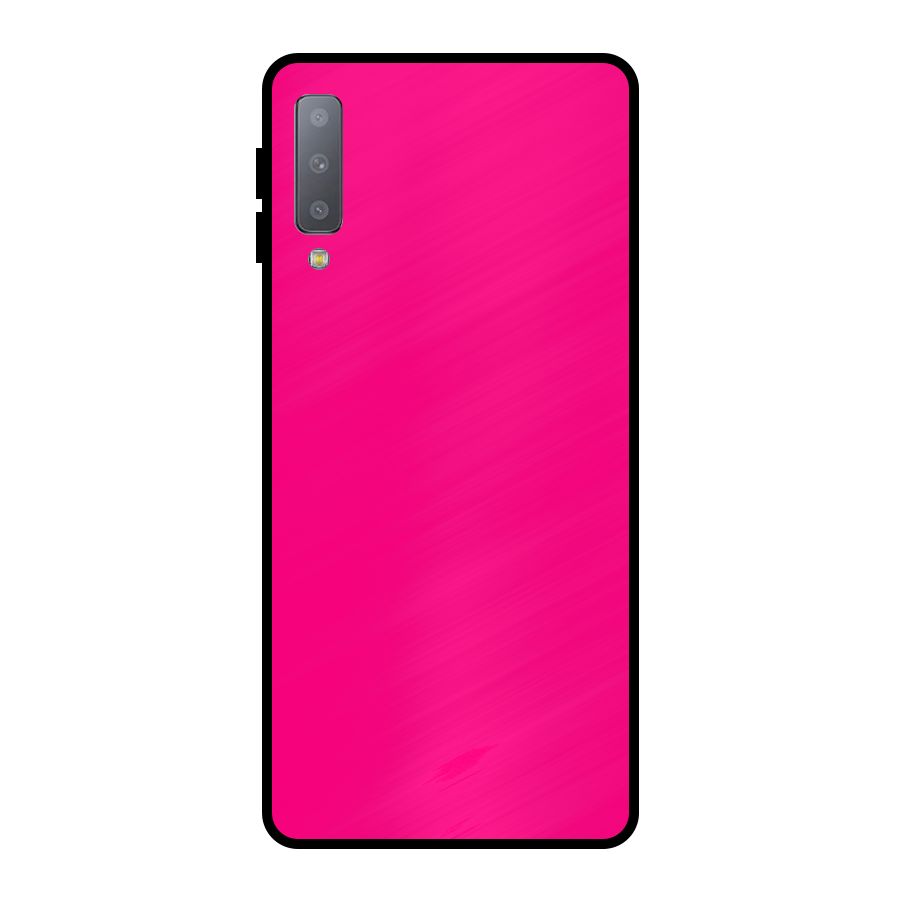 Hot Pink Metal Back Case for Galaxy A7 (2018)