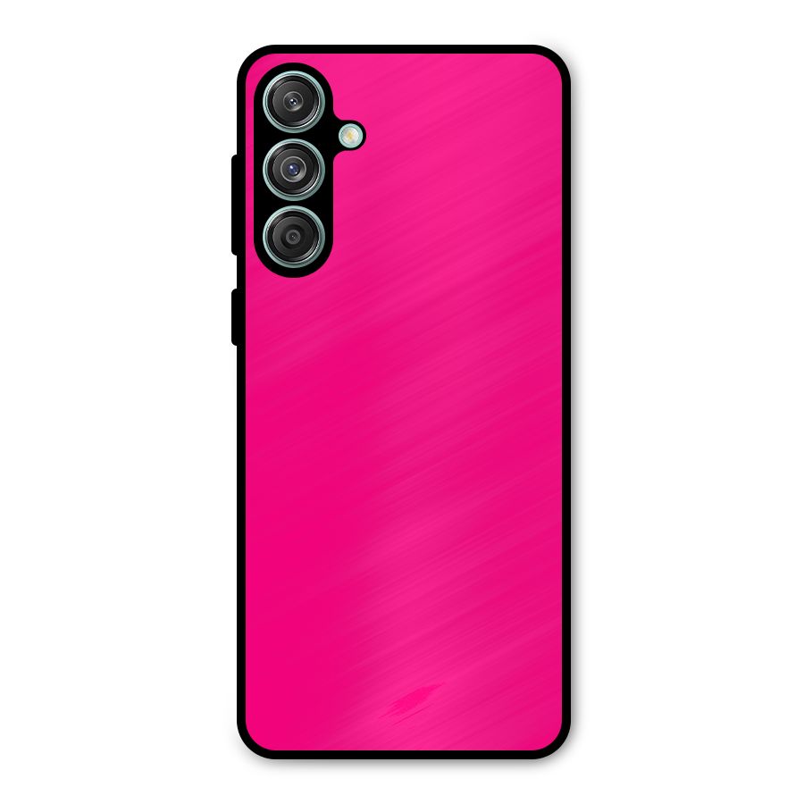 Hot Pink Metal Back Case for Galaxy M55 5G