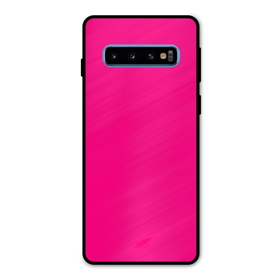 Hot Pink Metal Back Case for Galaxy S10