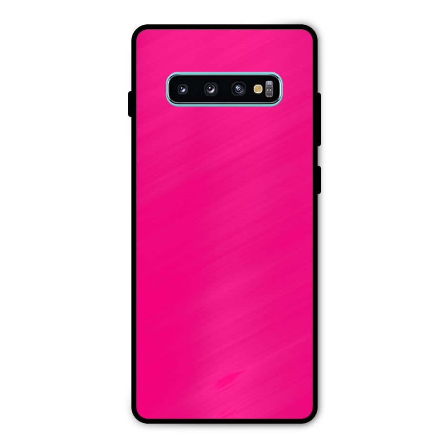 Hot Pink Metal Back Case for Galaxy S10 Plus