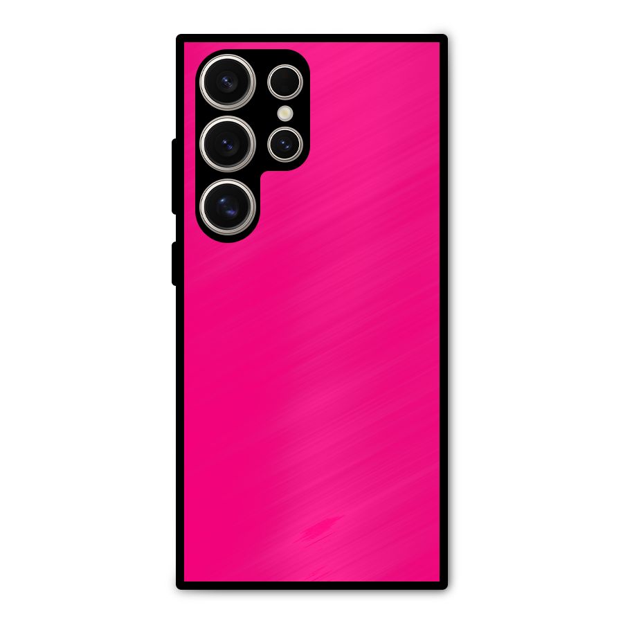 Hot Pink Metal Back Case for Galaxy S24 Ultra