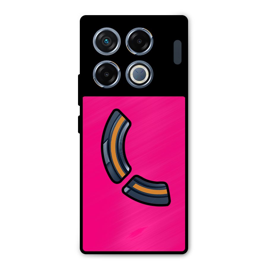 Hot Pink Metal Back Case for Infinix GT 20 Pro